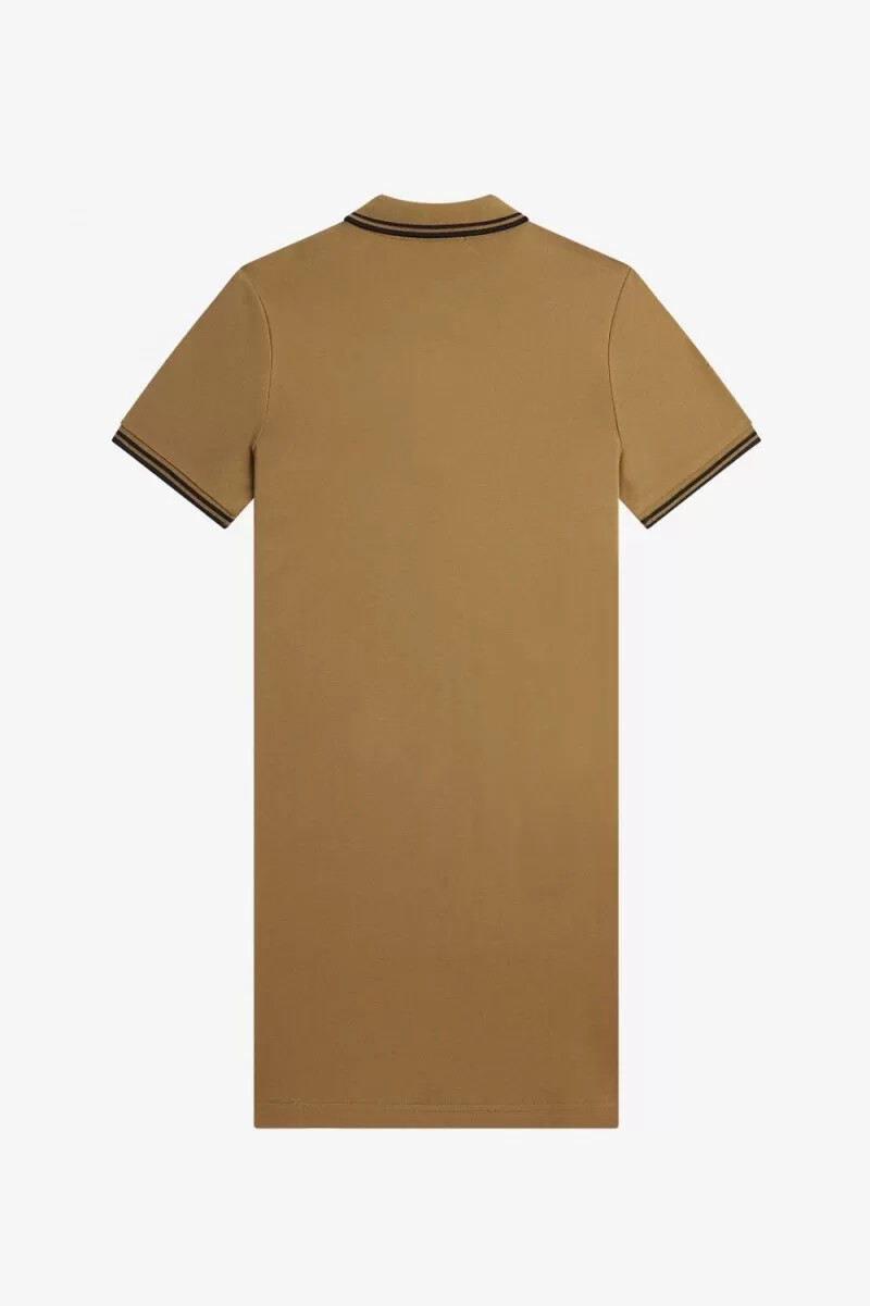 camicia da donna fred perry twin tipped marrone