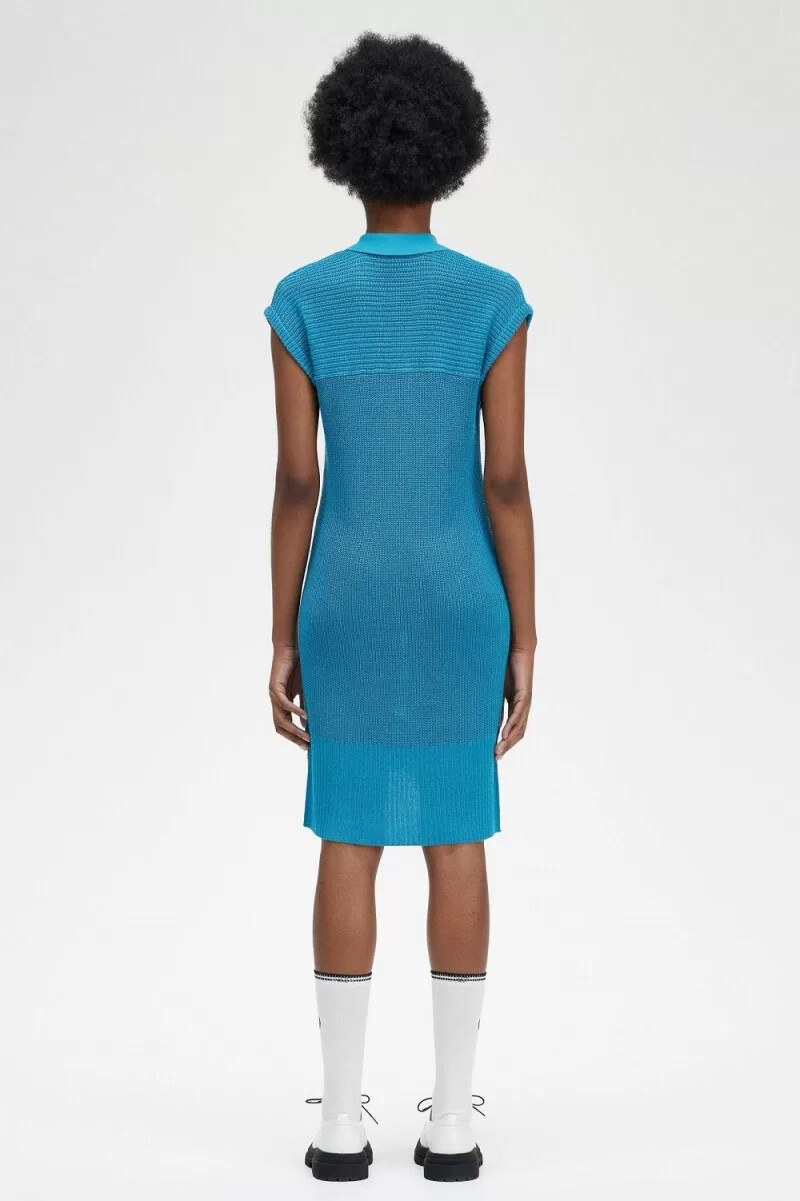 fred perry maglia da donna in maglia blu cyber