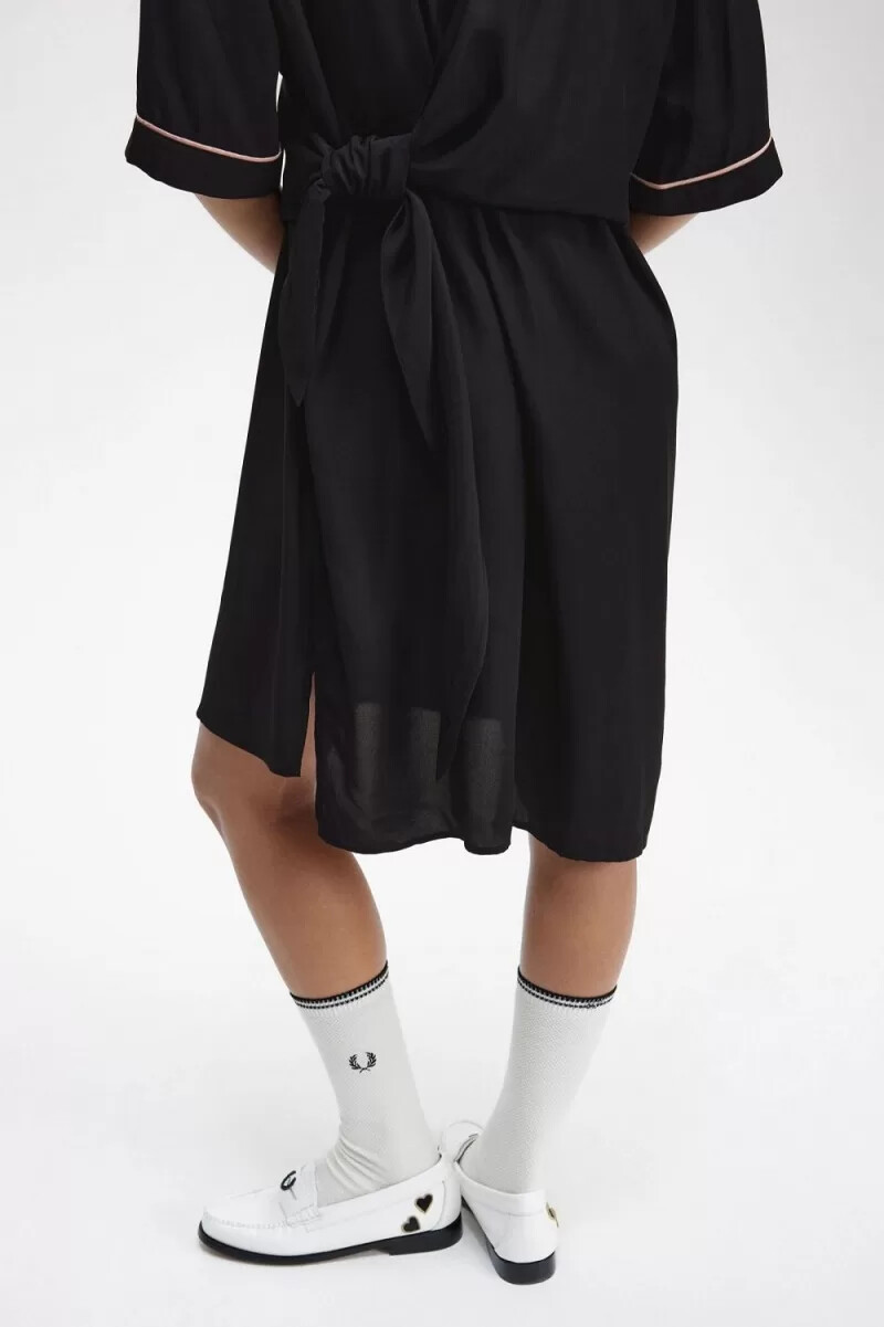 camicia da bowling fred perry da donna nera