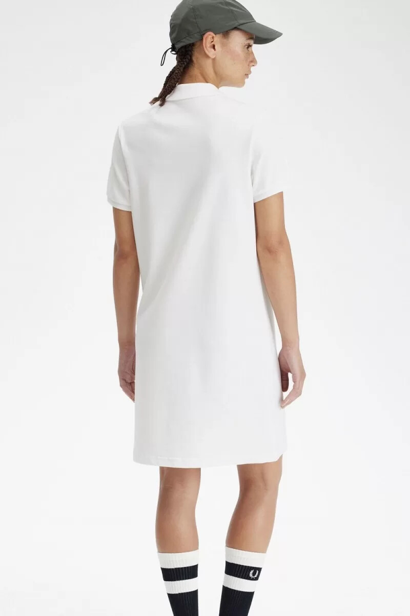 fred perry shirt donna abito bianco neve