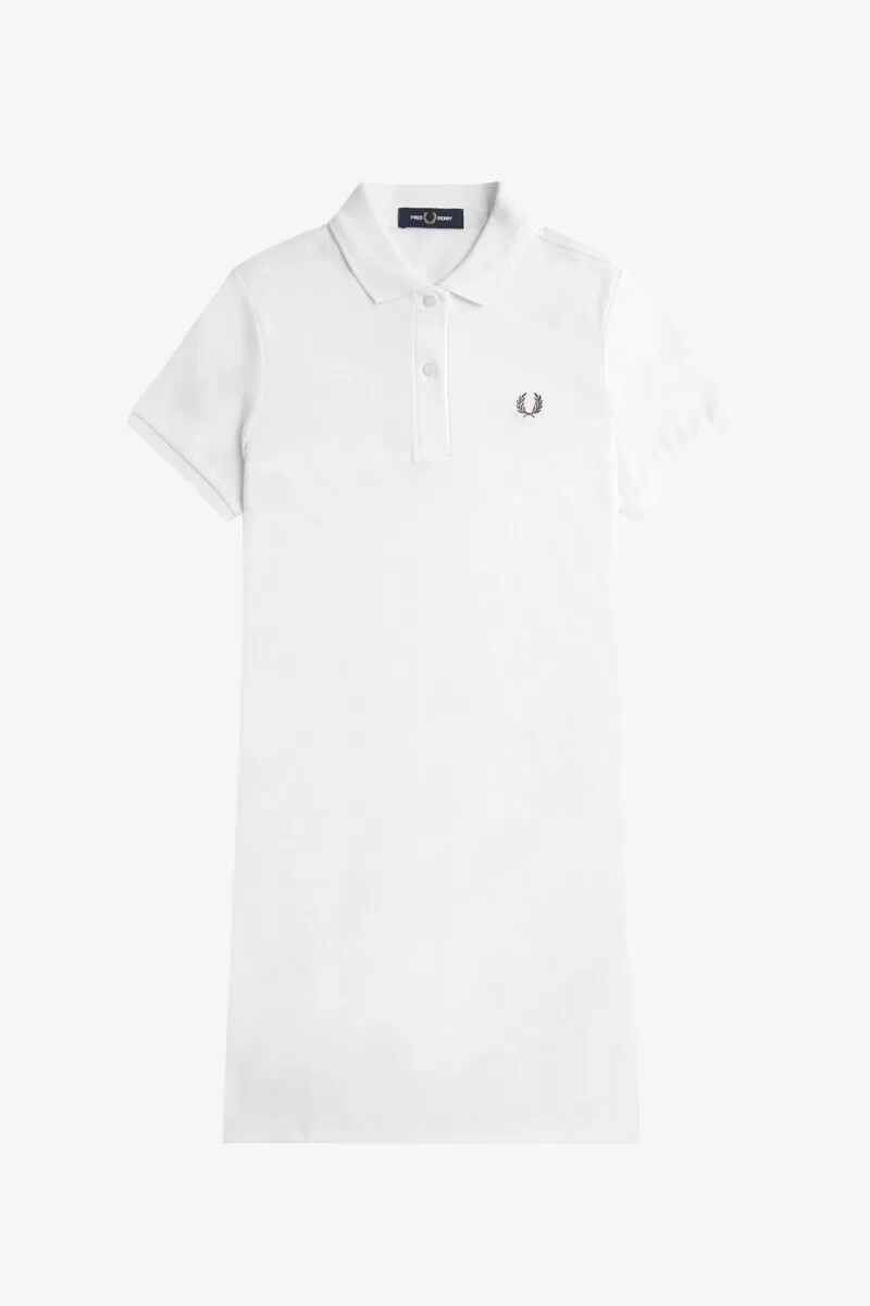 fred perry shirt donna abito bianco neve