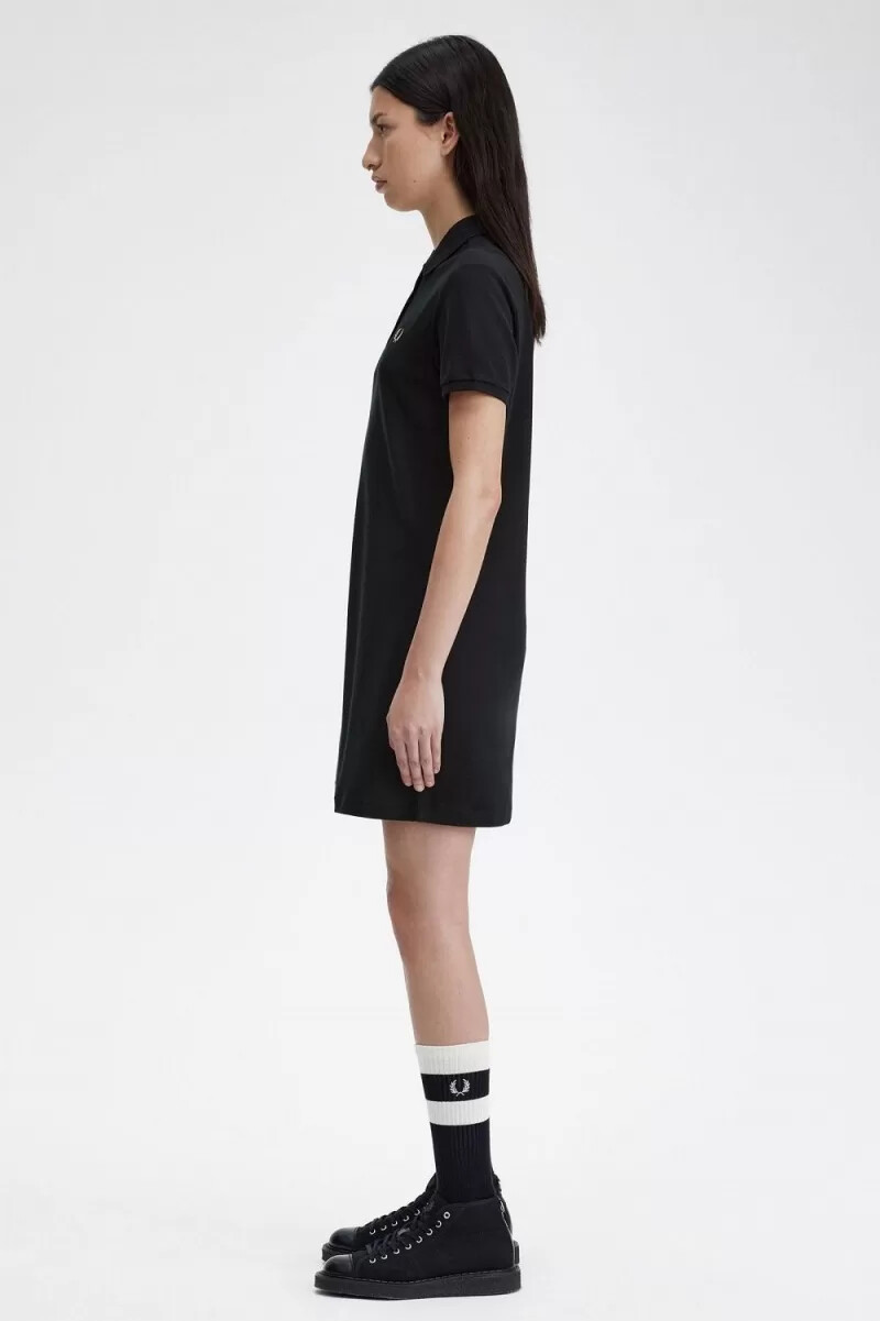 fred perry shirt abito da donna nero