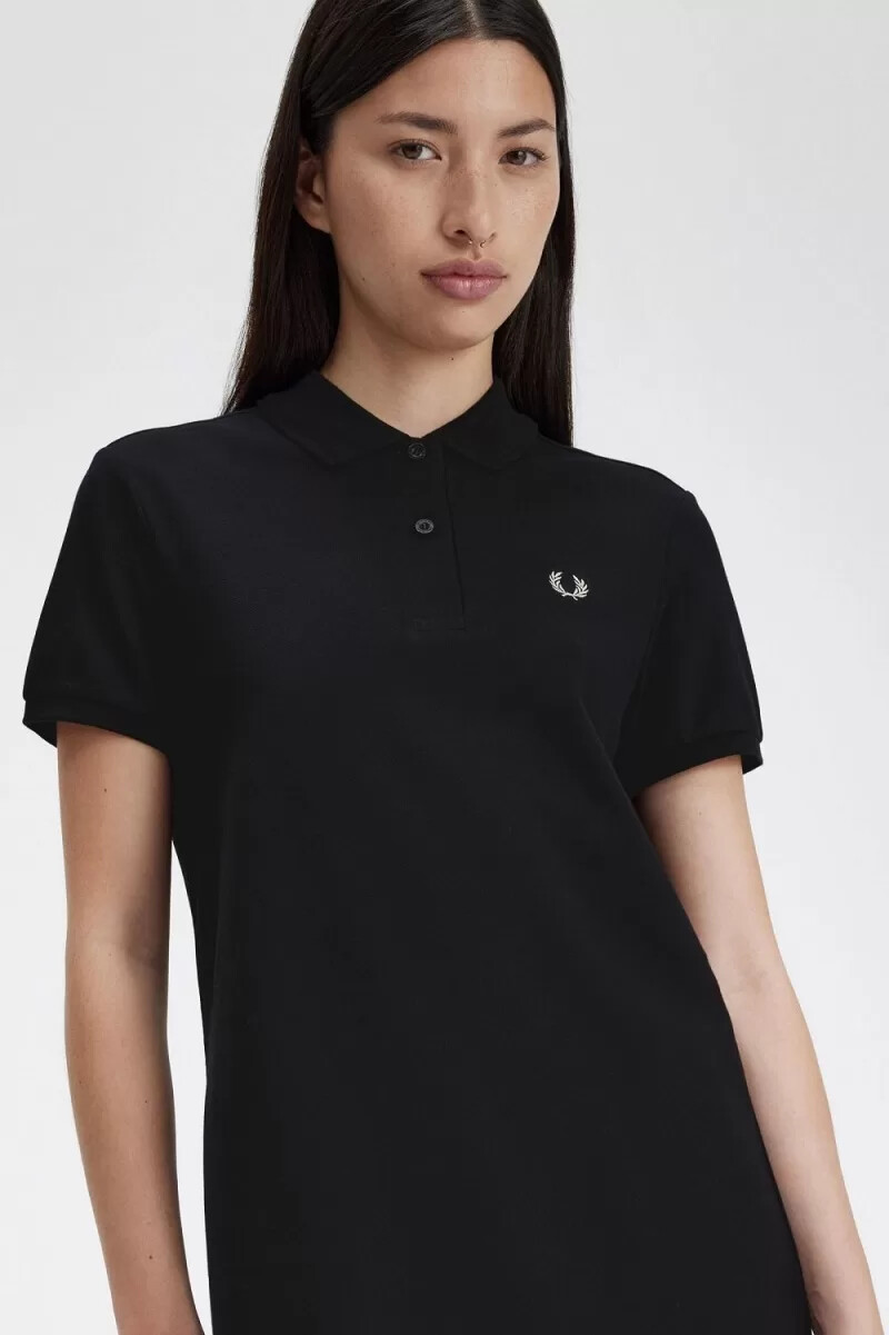 fred perry shirt abito da donna nero