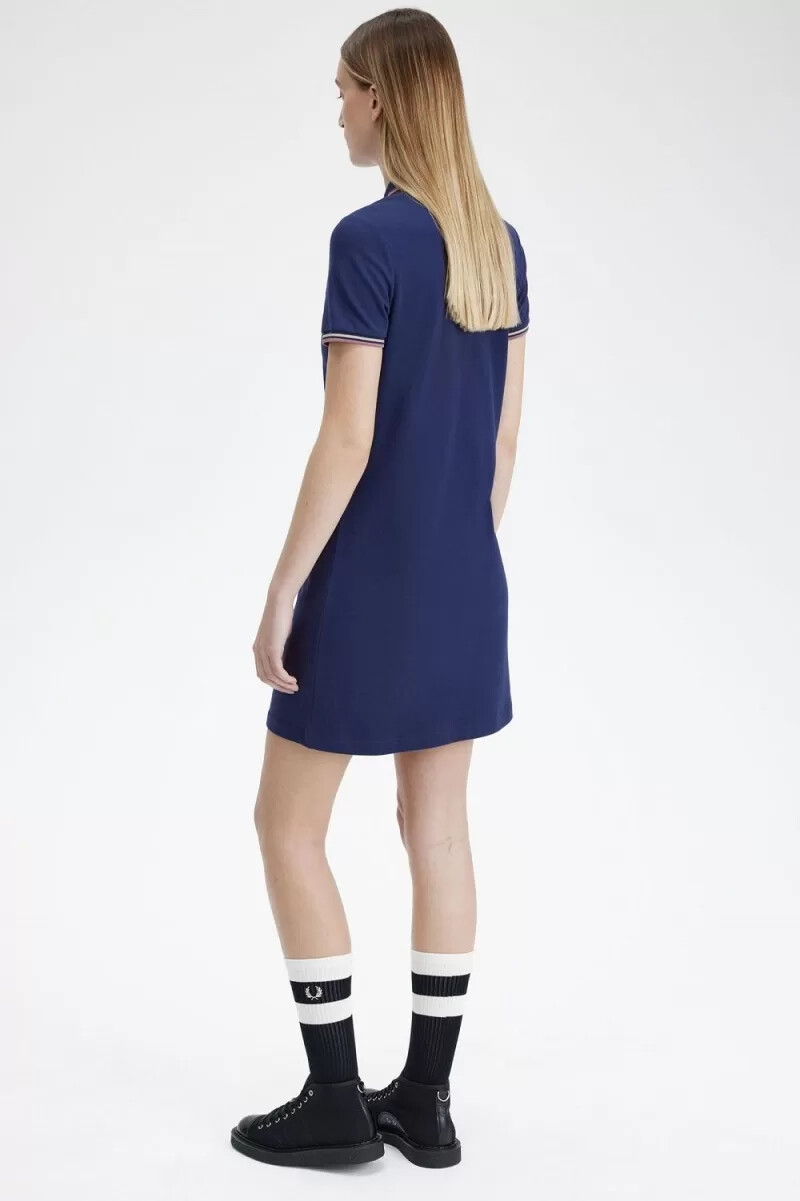fred perry twin tipped shirt abito da donna blu navy francese