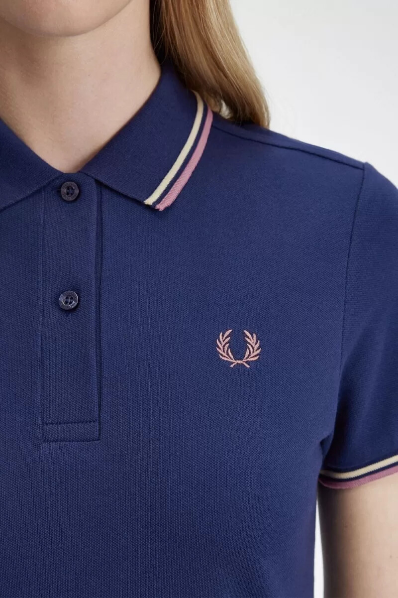 fred perry twin tipped shirt abito da donna blu navy francese