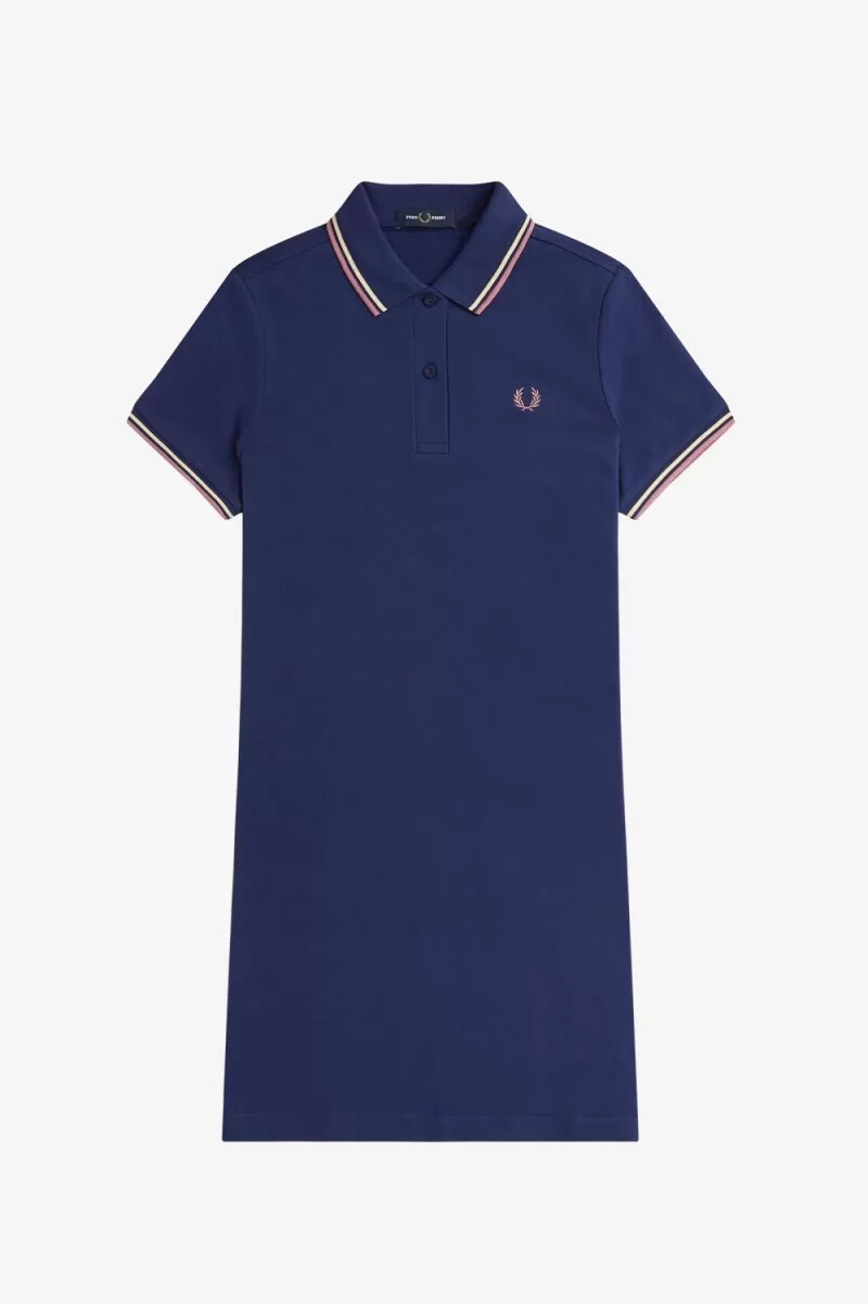 fred perry twin tipped shirt abito da donna blu navy francese