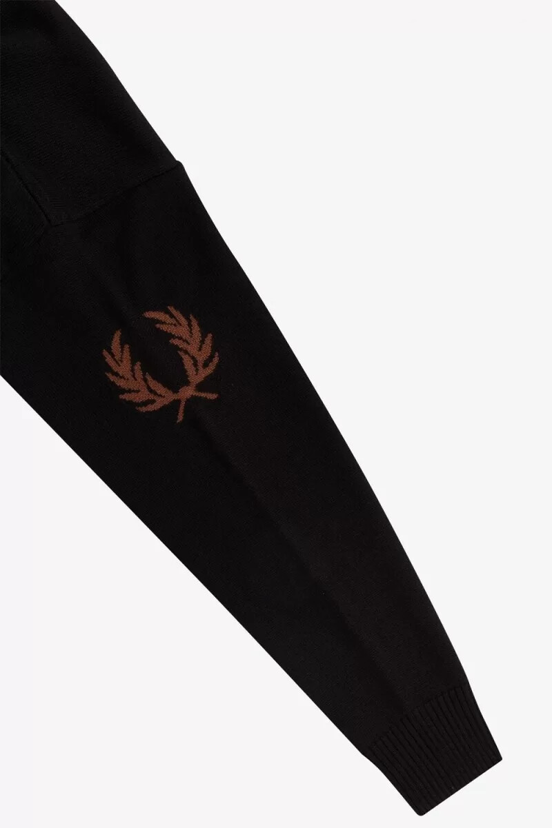 abito da donna in maglia fred perry laurel wreath nero