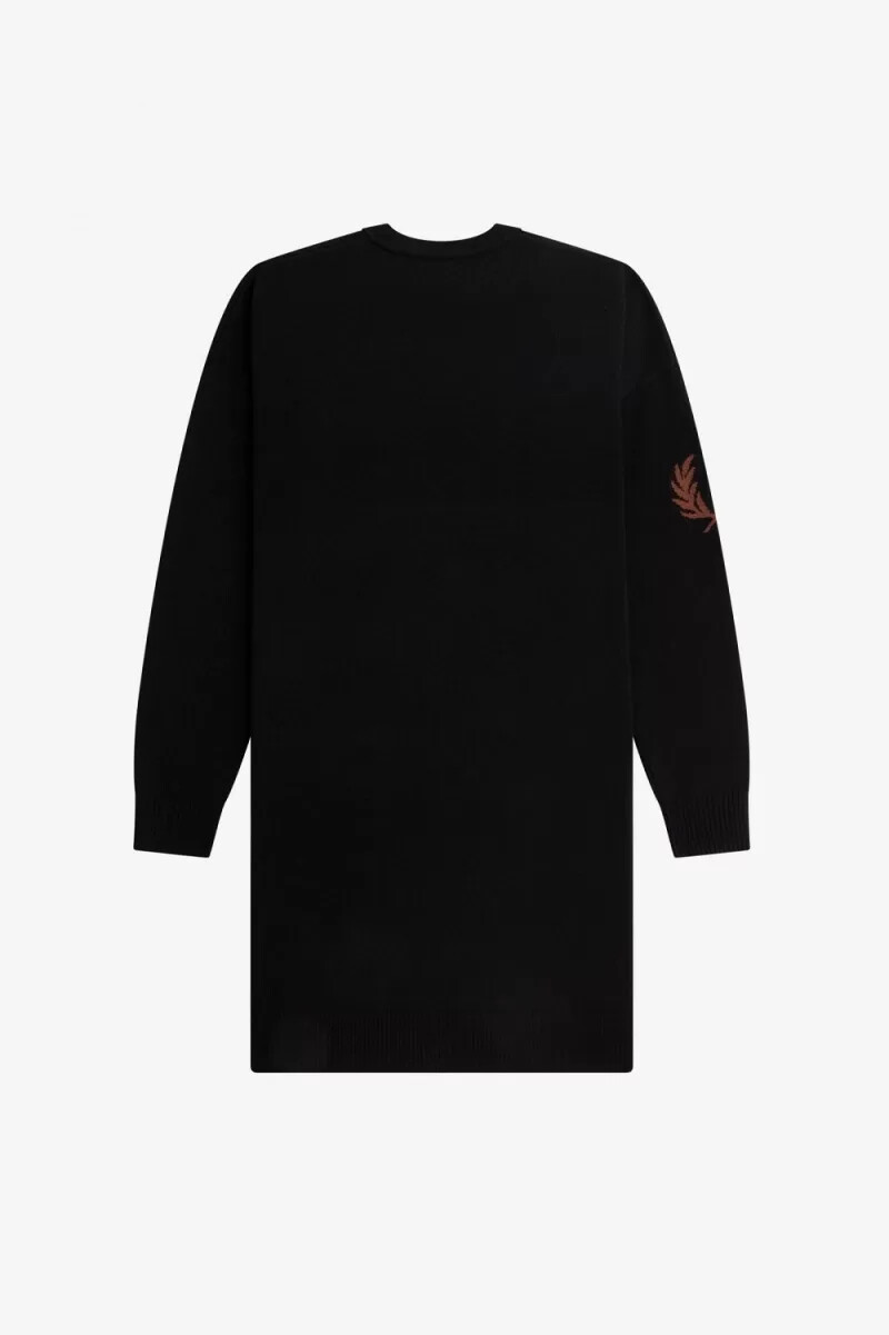 abito da donna in maglia fred perry laurel wreath nero