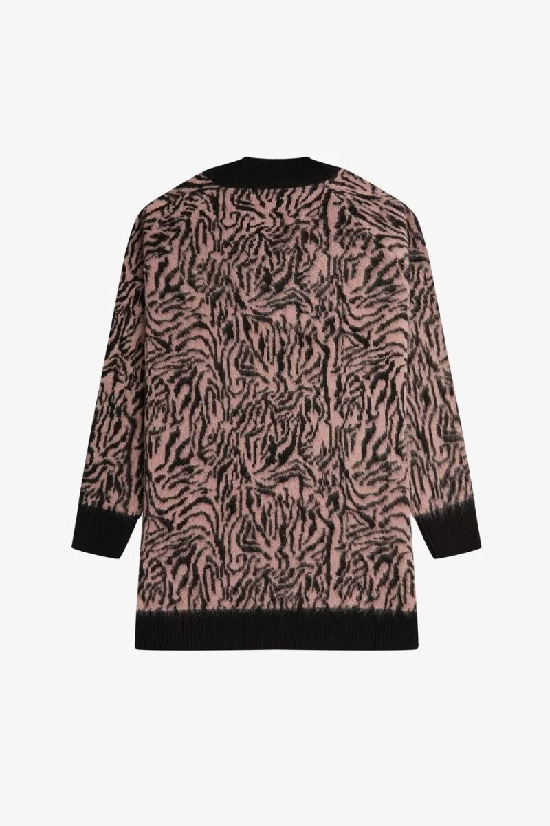 abito da donna in maglia zebrata fred perry rosa antico