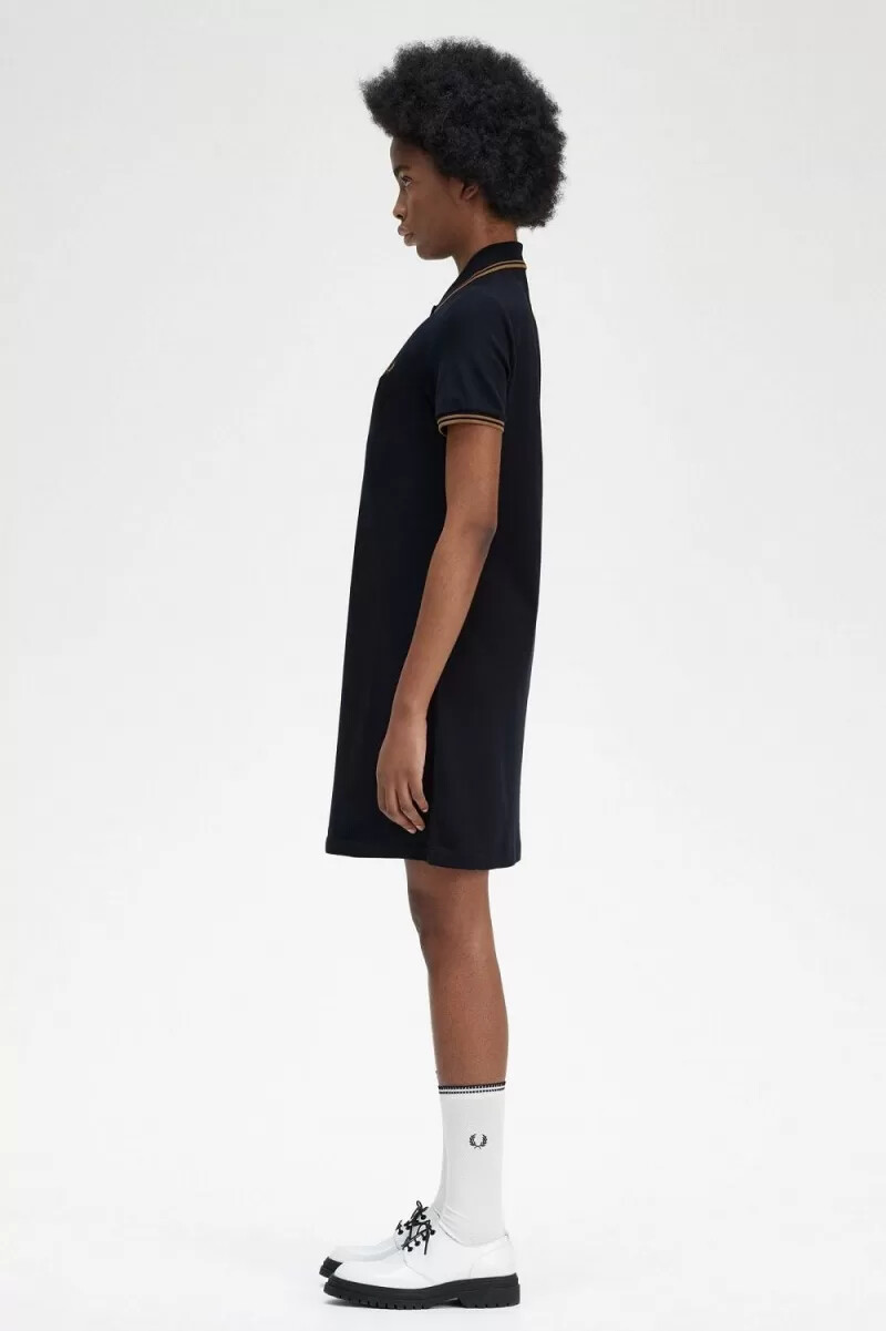 camicia da donna fred perry twin tipped blu navy
