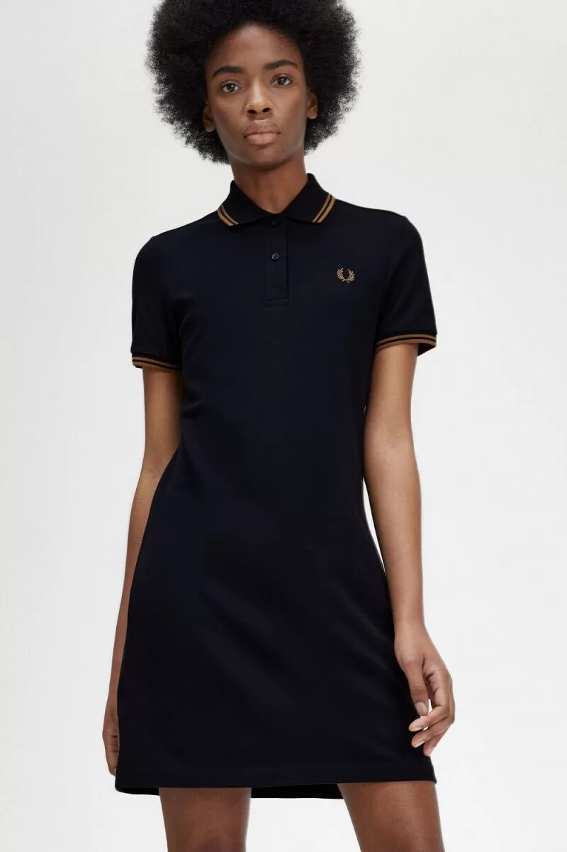 camicia da donna fred perry twin tipped blu navy