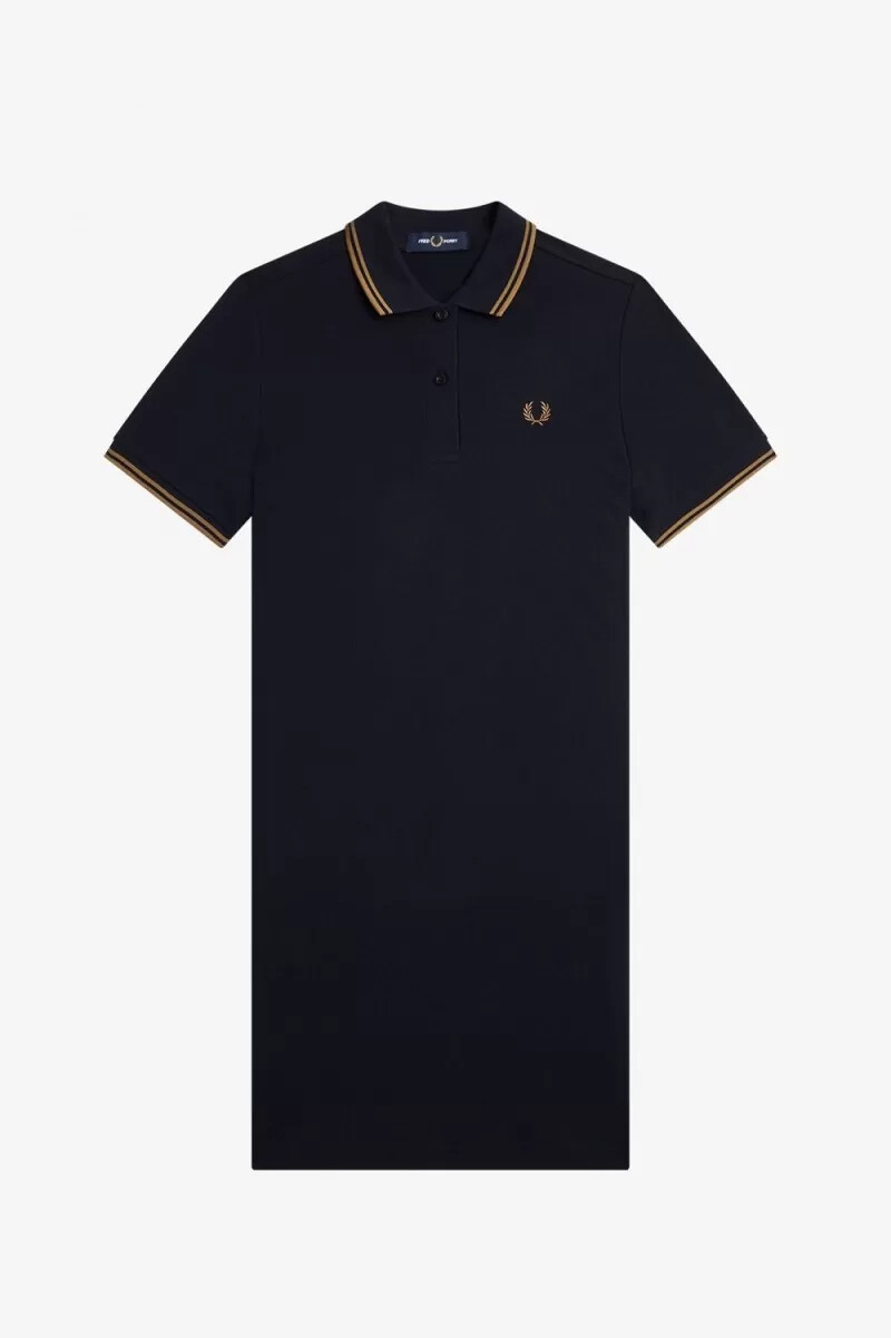 camicia da donna fred perry twin tipped blu navy