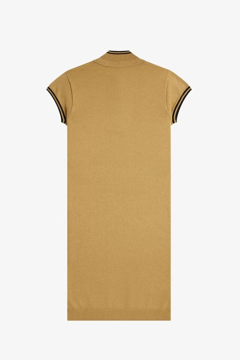 abito da donna in maglia metallizzata fred perry 1964 oro