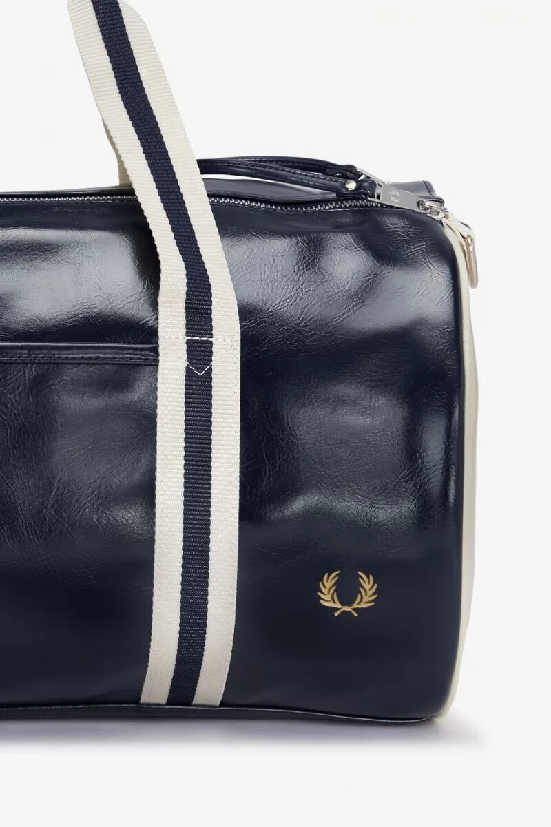 fred perry classic barrel borse da donna blu navy beige