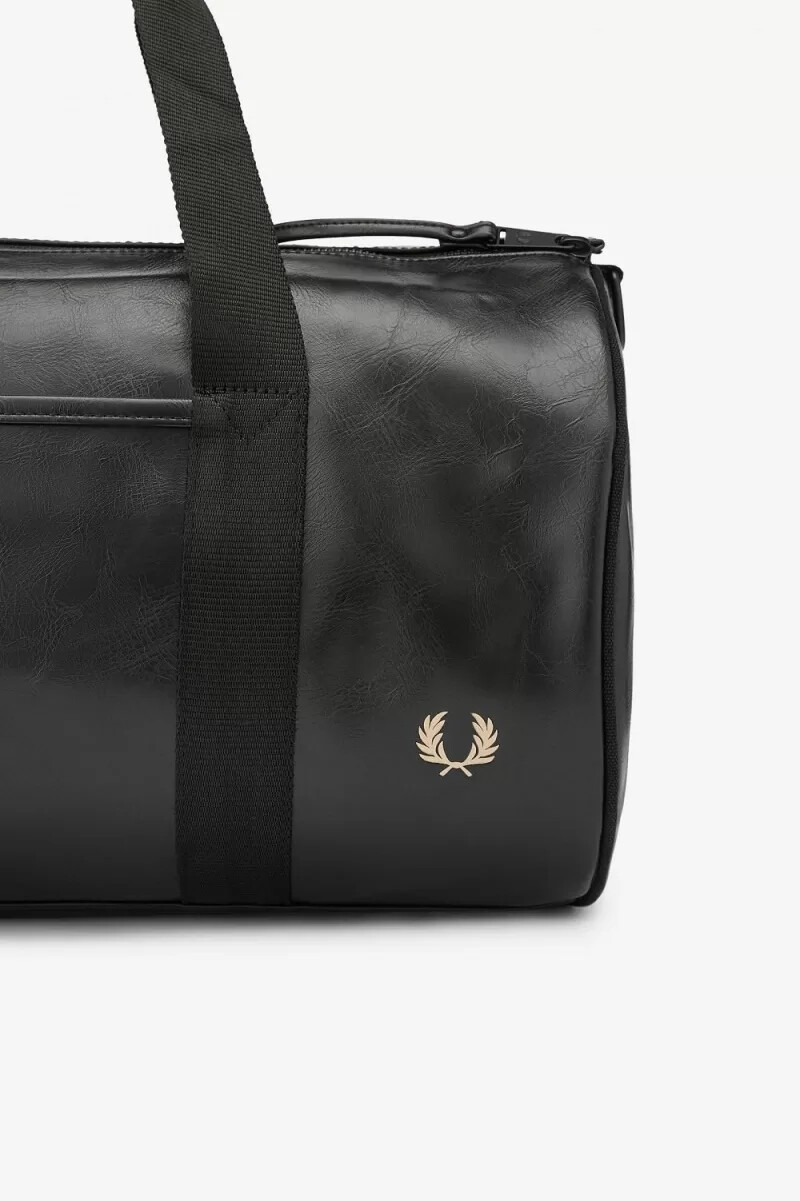 fred perry tonal pu barrel borsa da donna nera