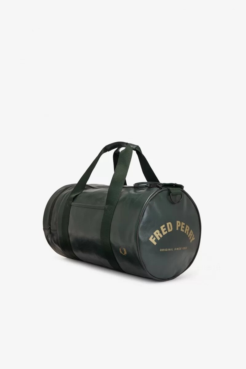 fred perry tonal barrel borse da donna verde scuro