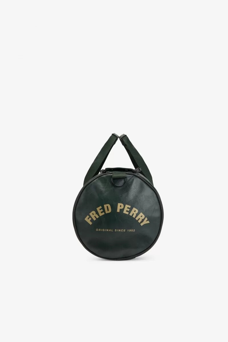 fred perry tonal barrel borse da donna verde scuro