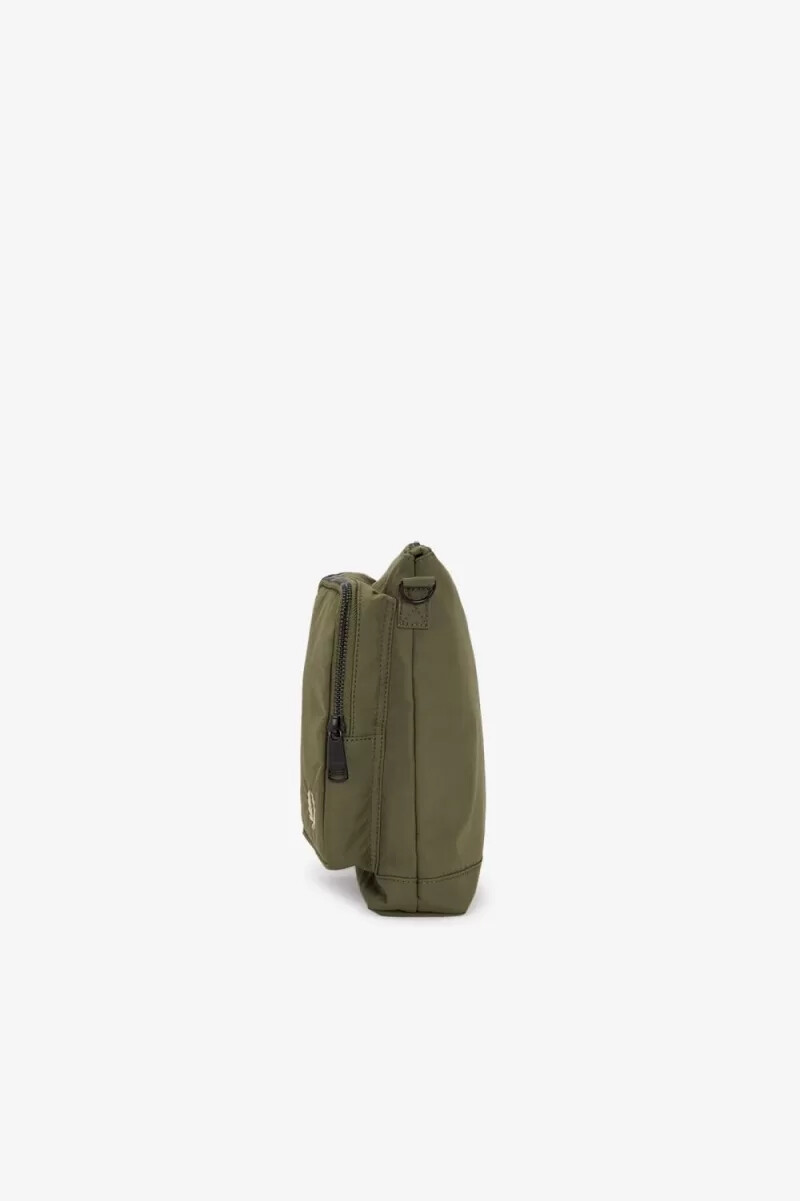 fred perry nylon pocket side borse da uomo uniform green warm grey