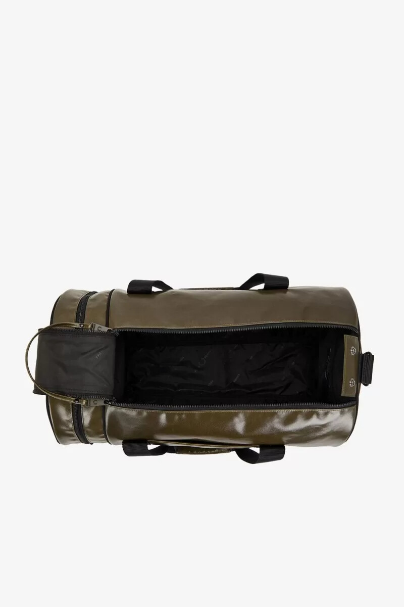 fred perry tonal barrel borse da uomo uniform green gold