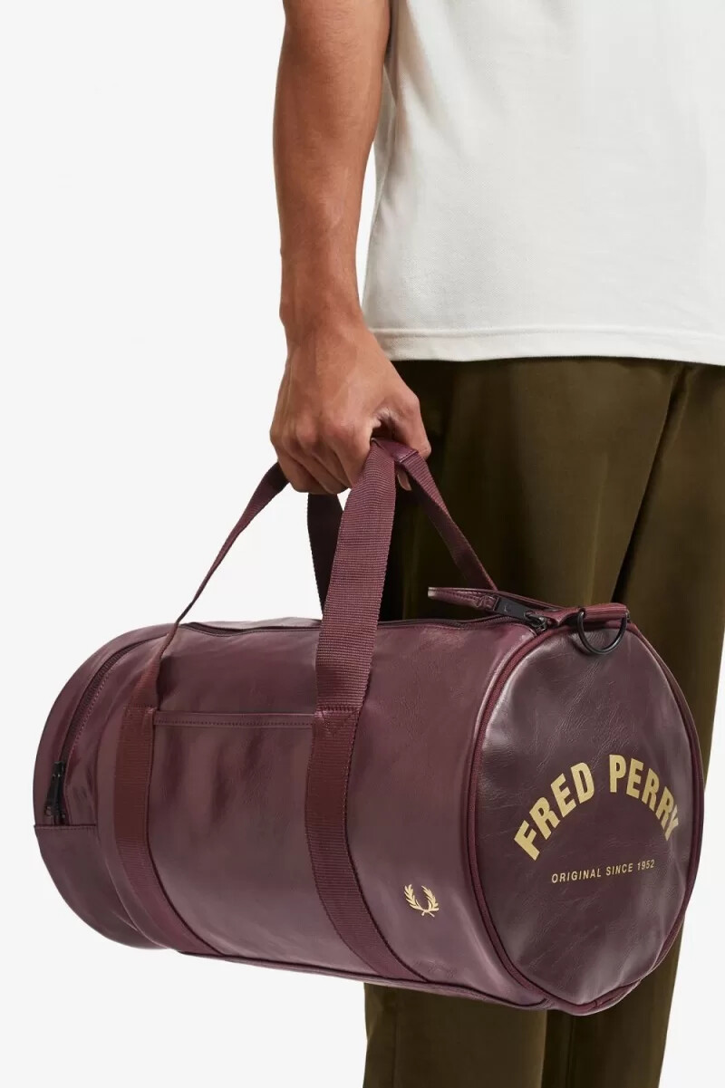 fred perry tonal barrel borse da uomo marroni