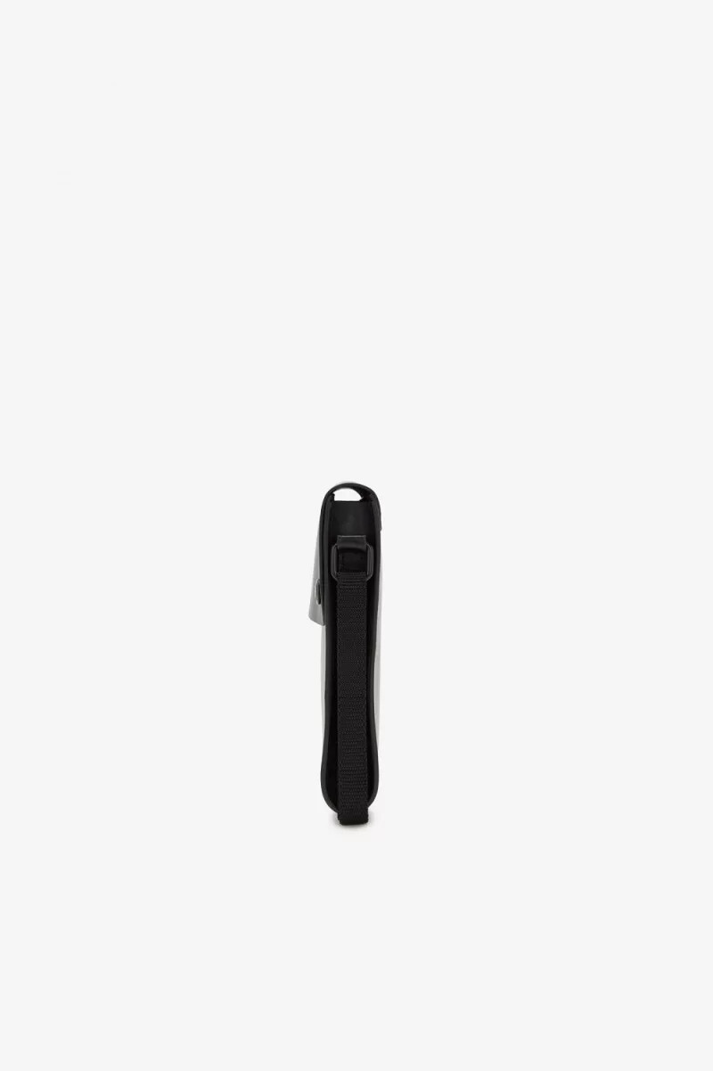 fred perry borse da uomo in pelle brunita sacoche nere