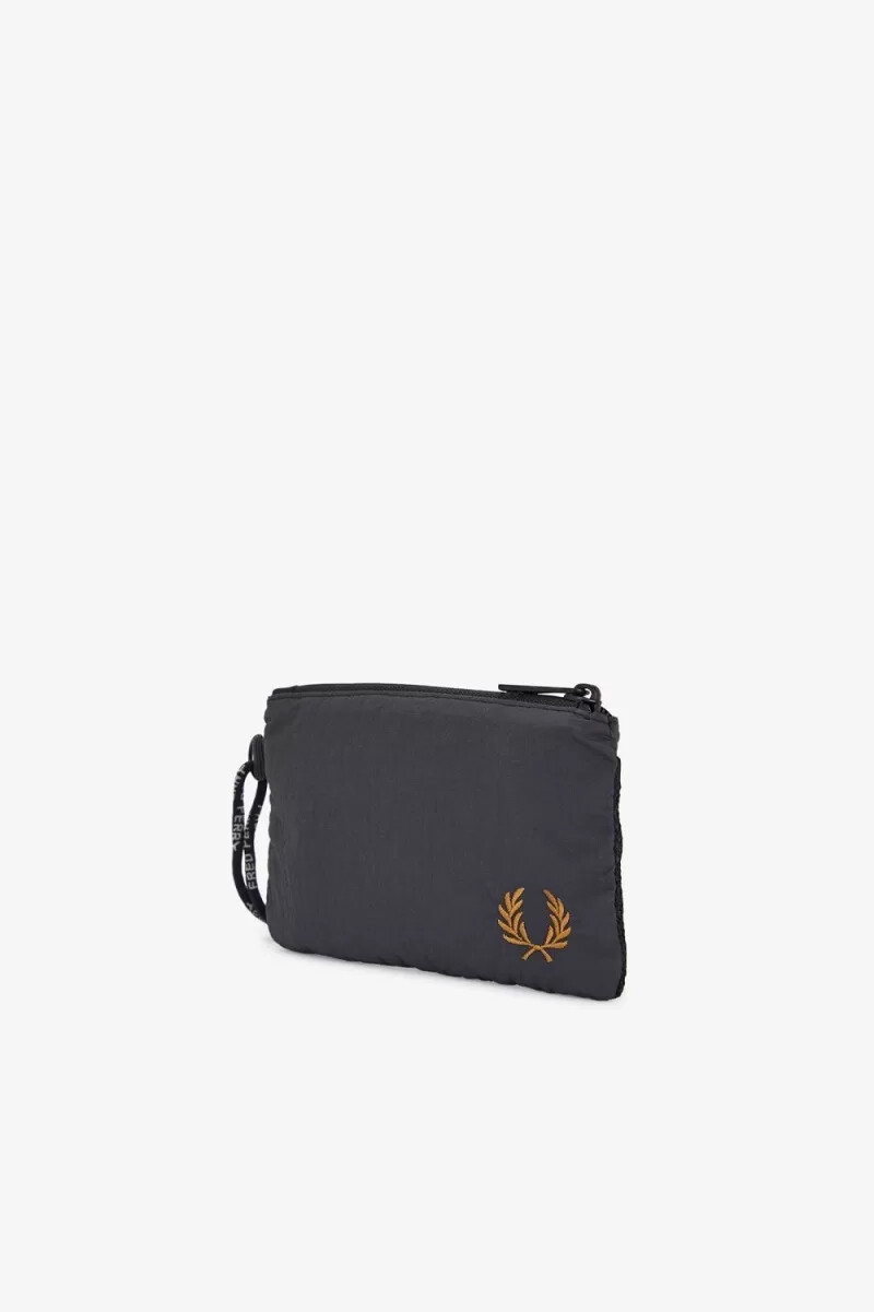 fred perry crinkled nylon lanyard borse da uomo anchor grey