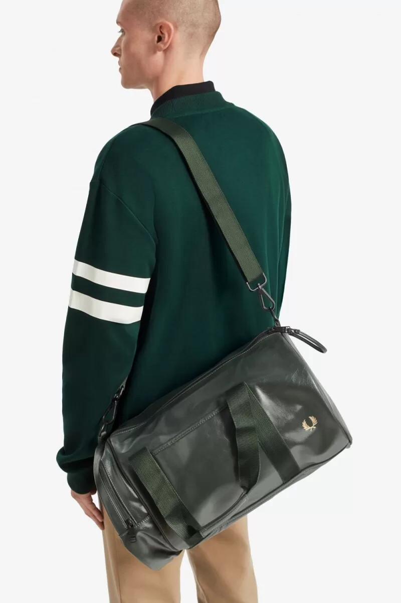 fred perry tonal barrel borse da uomo verde scuro
