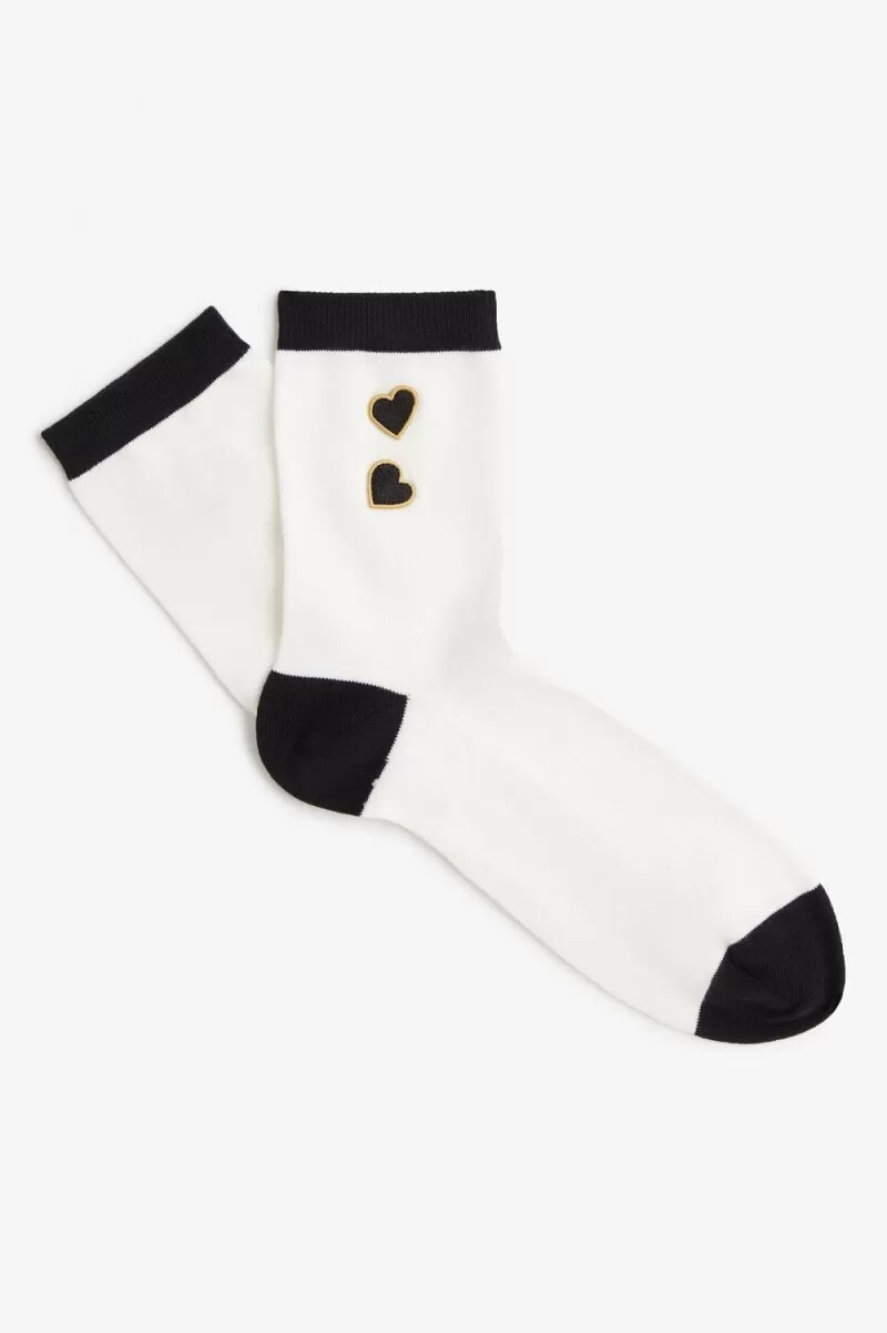 calzini da donna fred perry heart snow white
