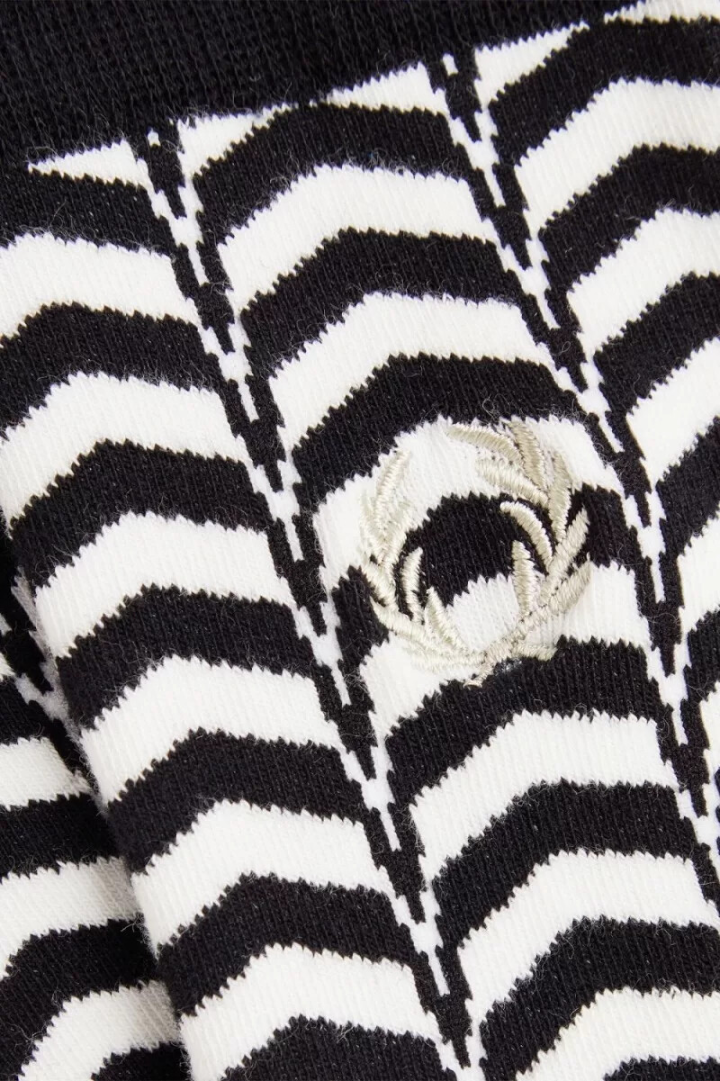 calzini da uomo fred perry abstract print neri grigio caldo
