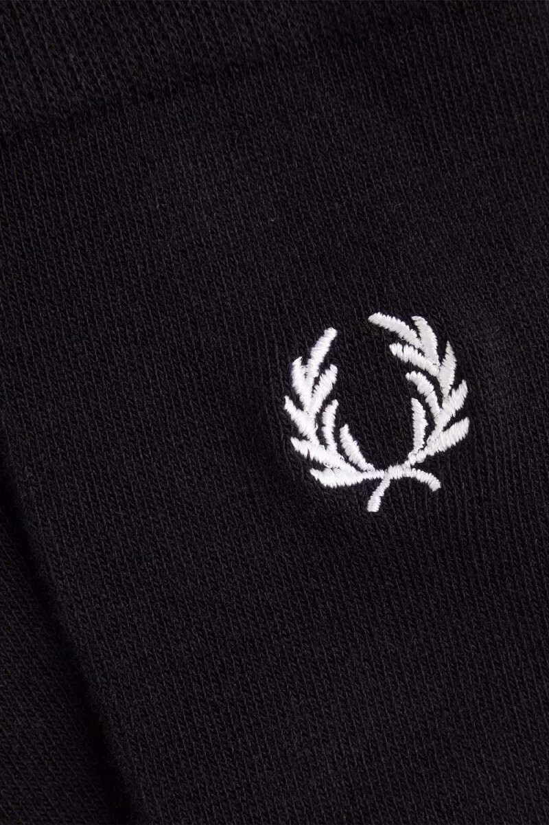 calzini da uomo fred perry classic laurel wreath neri e bianchi come la neve