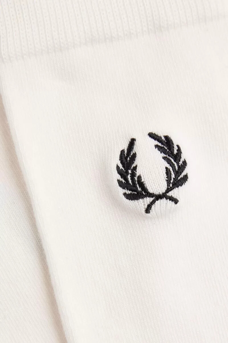 calzini da uomo fred perry classic laurel wreath colore bianco neve e nero