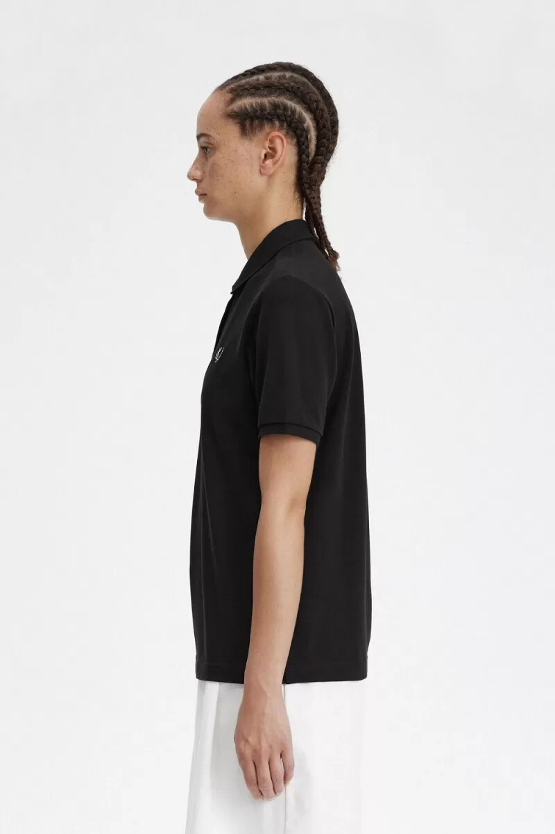 fred perry g6000 camicia da donna nera grigio caldo