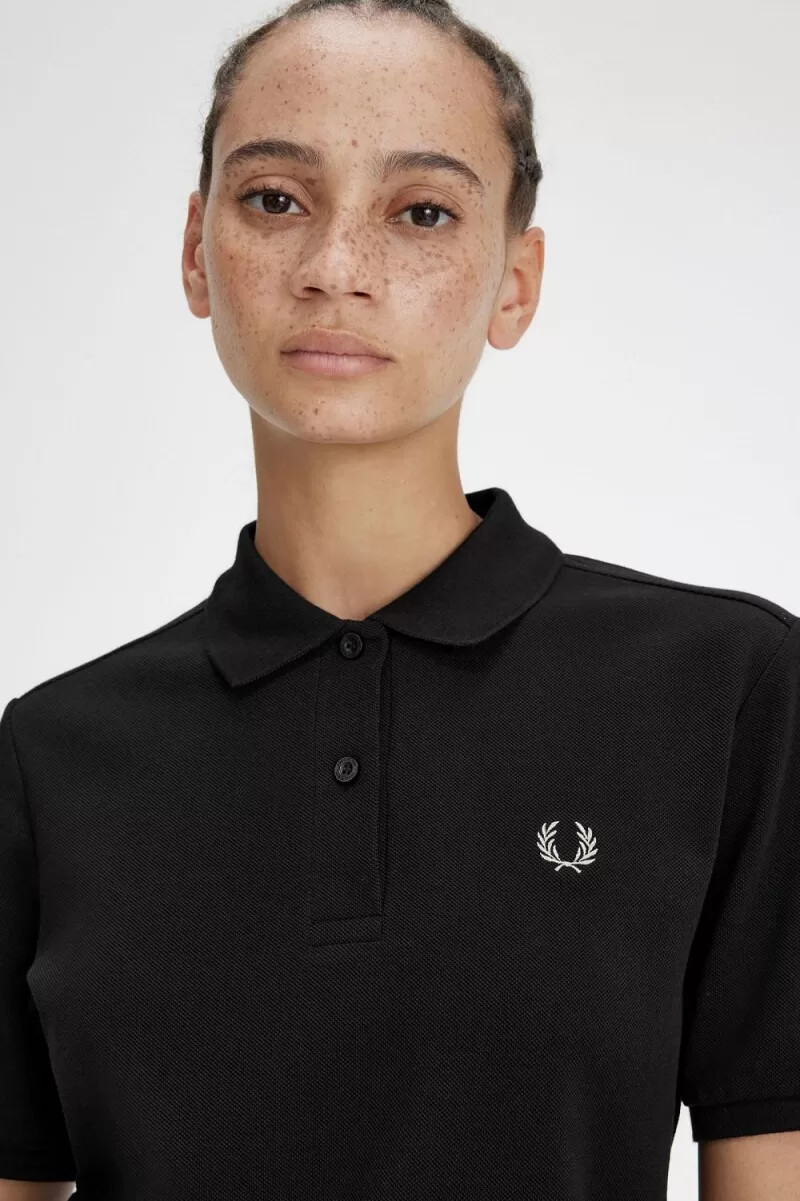 fred perry g6000 camicia da donna nera grigio caldo