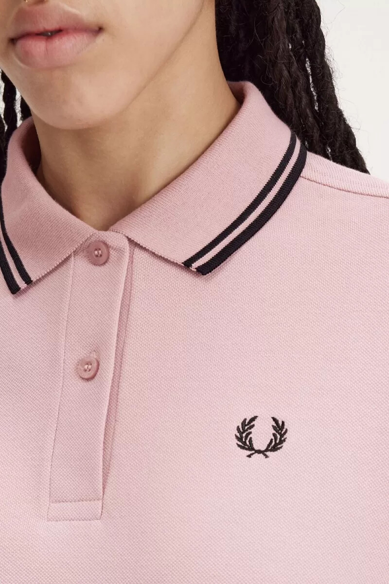 fred perry g3636 camicia da donna dusty rose rosa nero