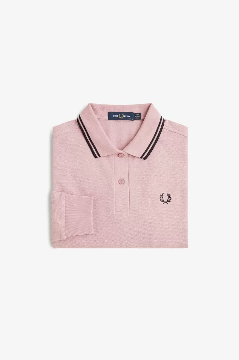fred perry g3636 camicia da donna dusty rose rosa nero