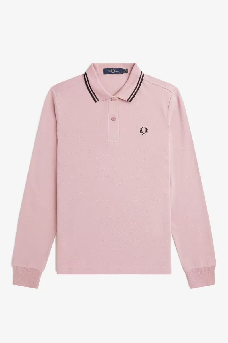 fred perry g3636 camicia da donna dusty rose rosa nero