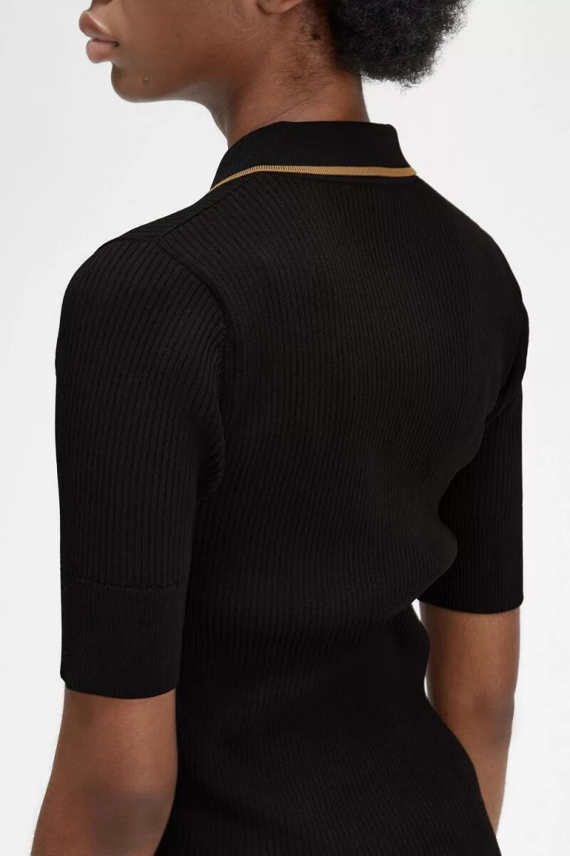 fred perry maglia a coste da donna nera