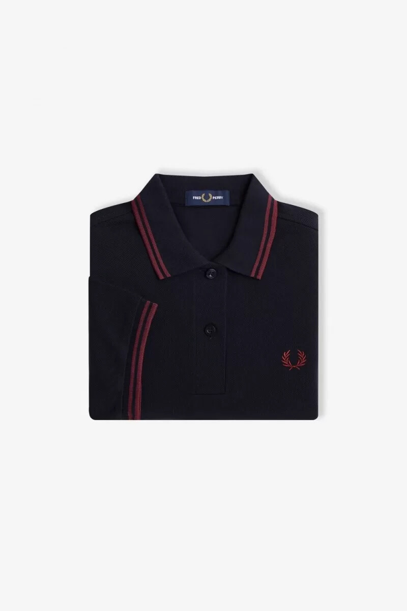 fred perry g3600 camicia da donna blu navy oxblood oxblood