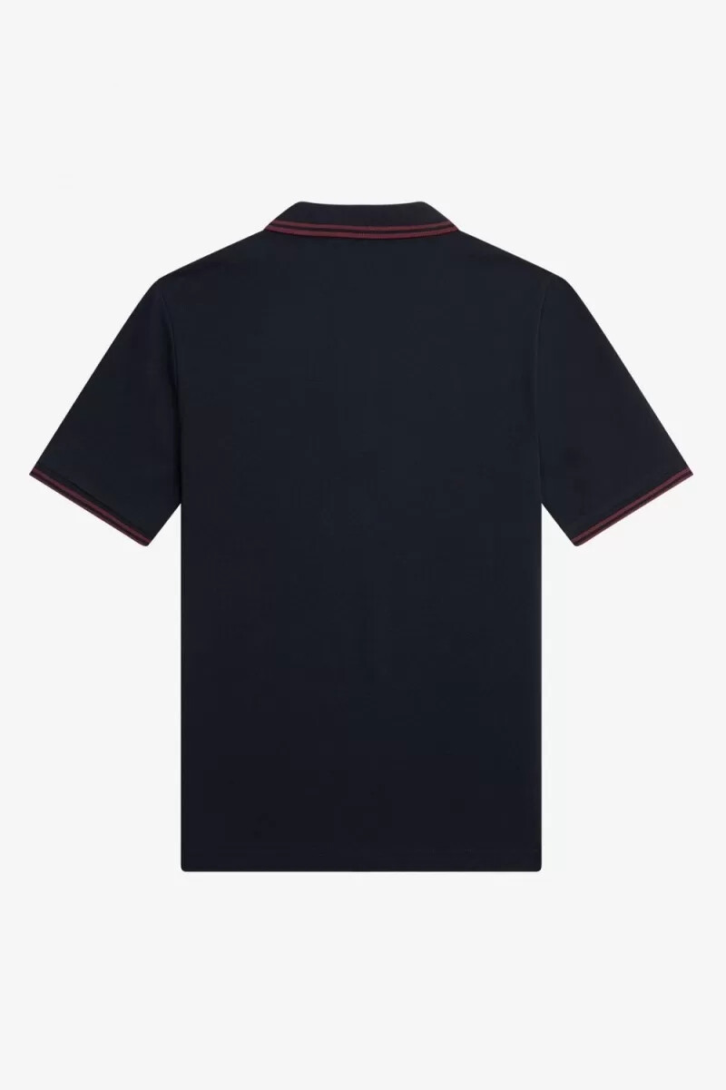 fred perry g3600 camicia da donna blu navy oxblood oxblood