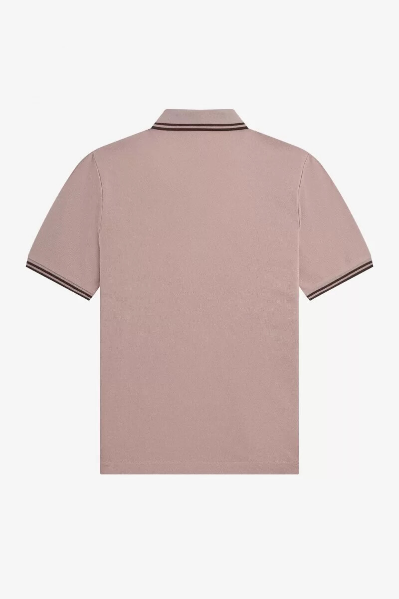 fred perry g3600 camicia da donna rosa scuro tabacco bruciato