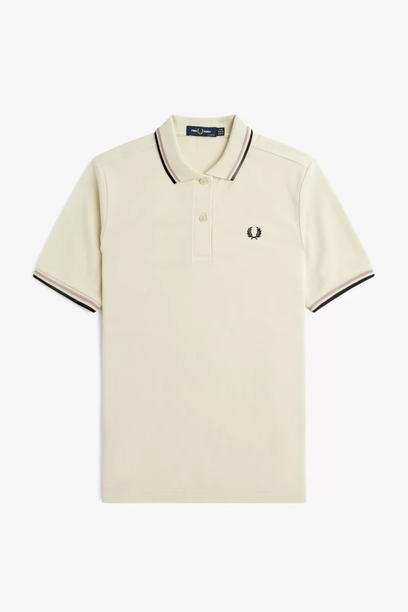 fred perry g3600 camicia da donna color avena rosa scuro nero