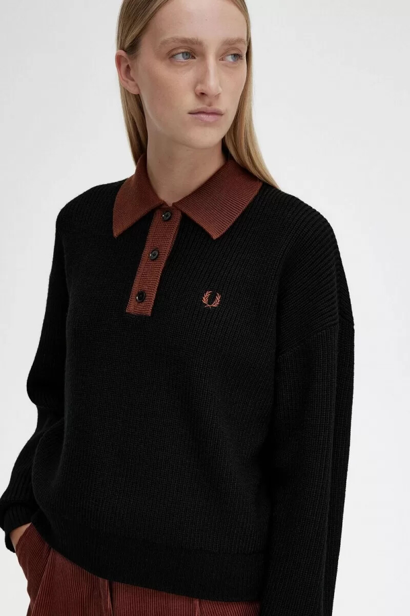 fred perry maglia da donna nera
