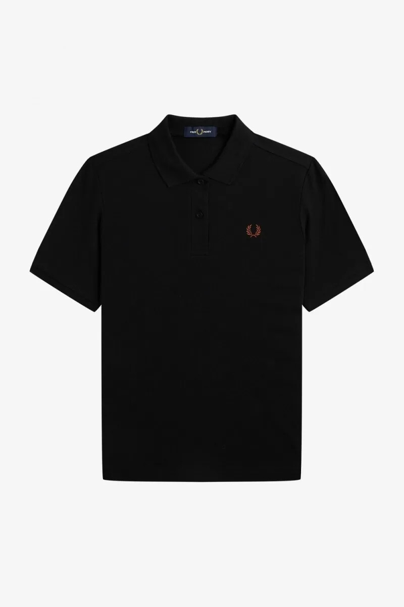 fred perry g6000 camicia da donna nera whisky brown