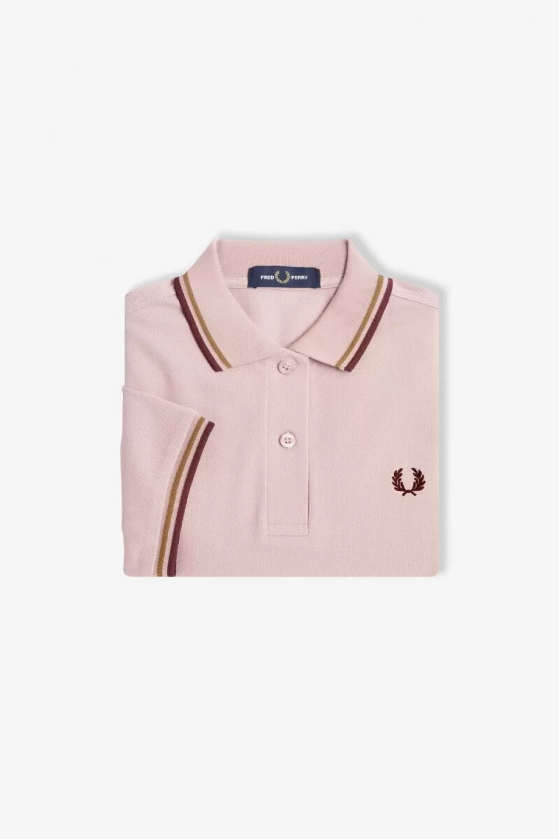 fred perry g3600 camicia da donna dusty rose rosa marrone sangue di bue