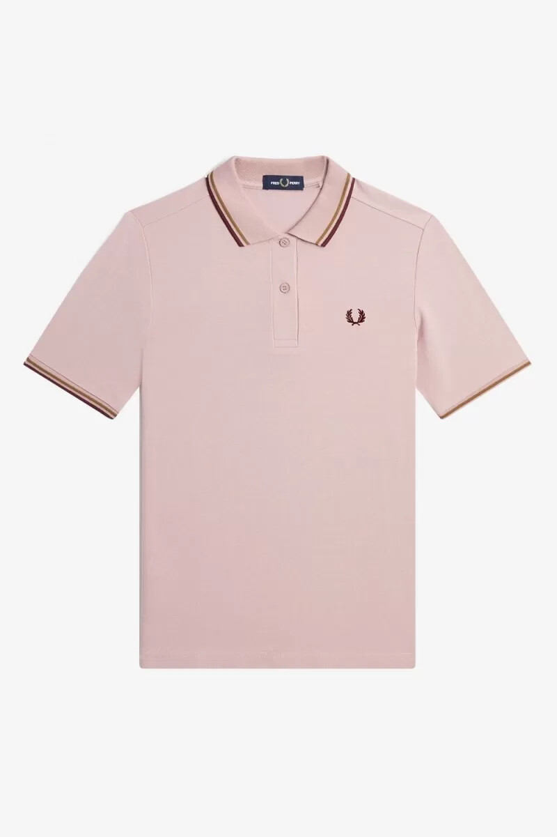 fred perry g3600 camicia da donna dusty rose rosa marrone sangue di bue