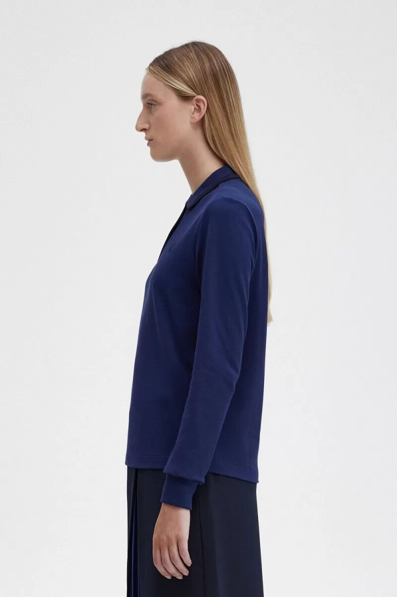 fred perry g3636 camicia da donna blu navy francese nera