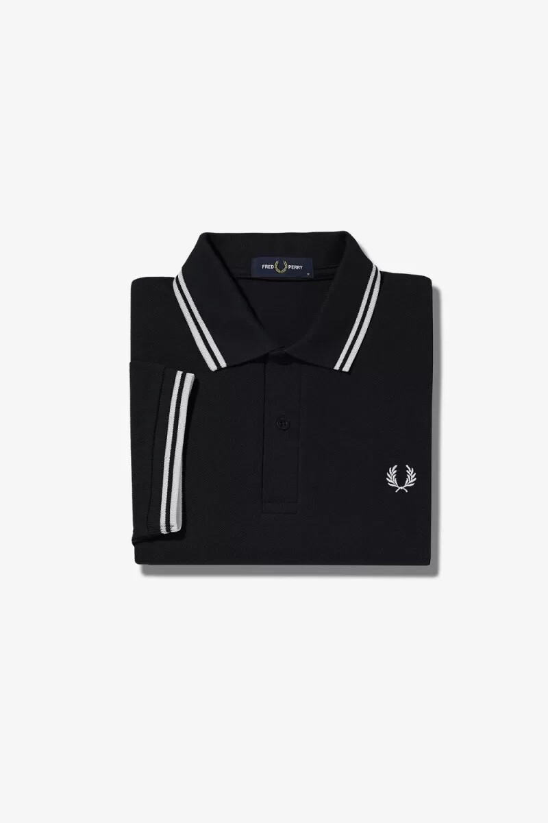 fred perry g3600 camicia da donna nera e bianca
