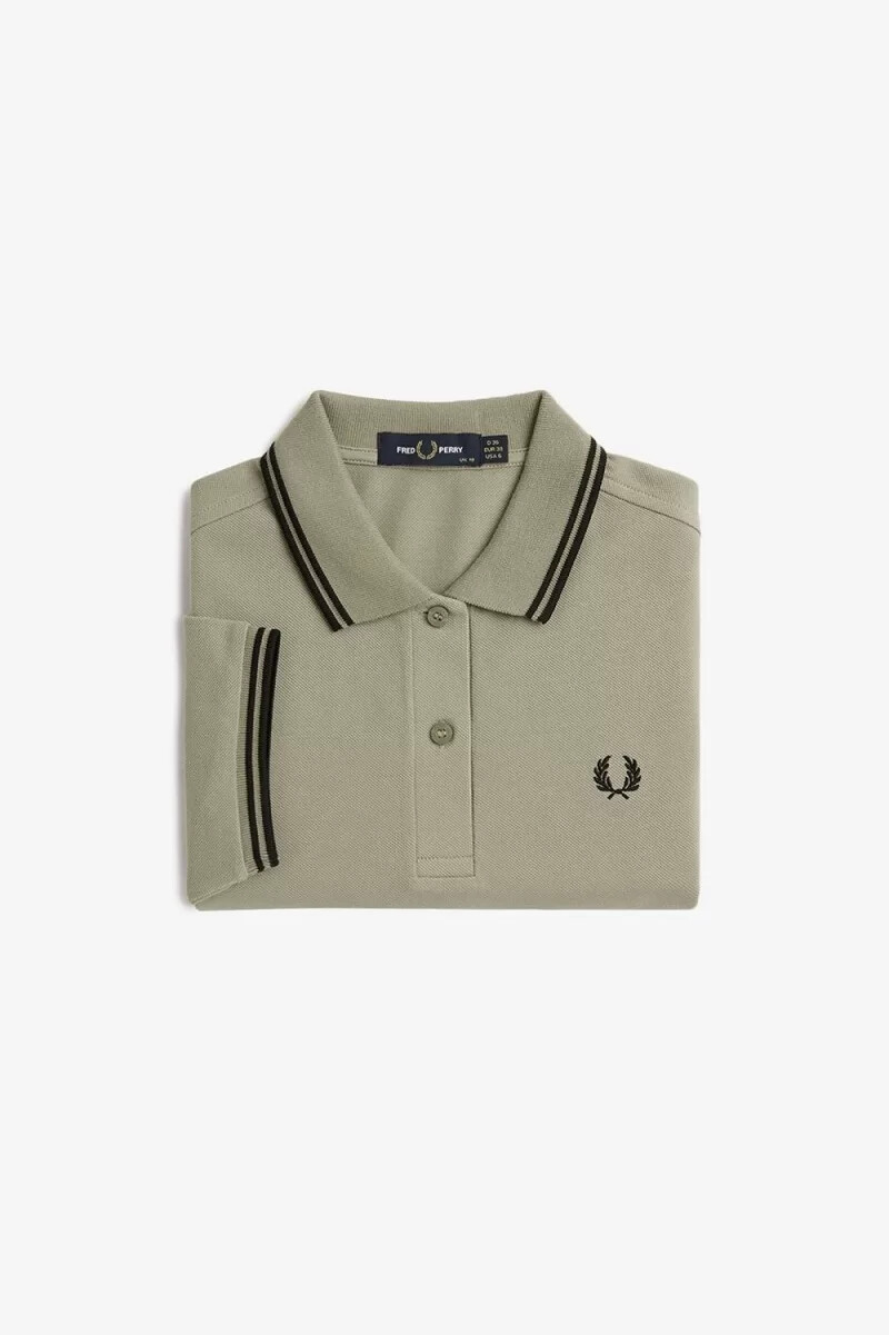 fred perry g3600 camicia da donna grigio caldo nero