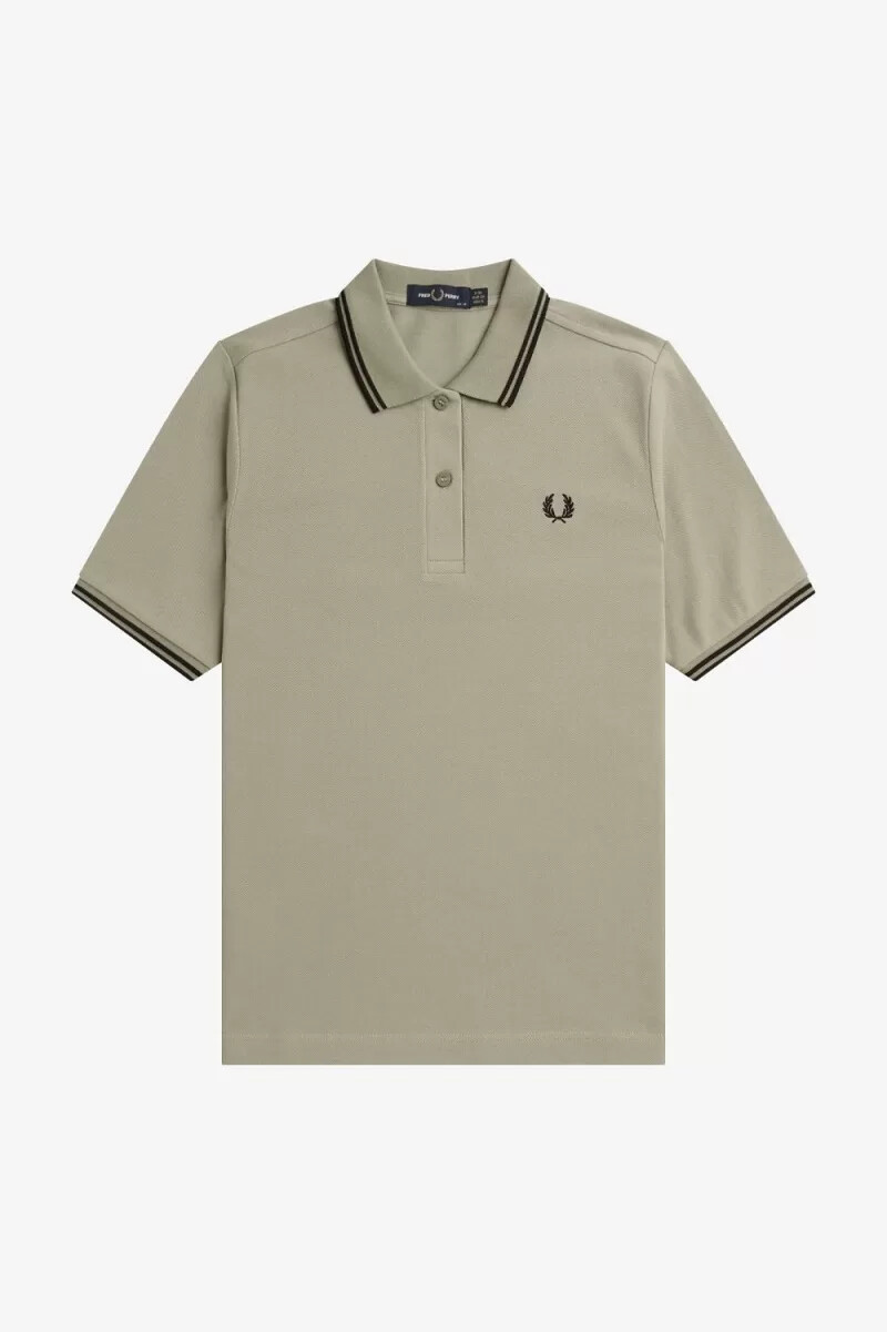 fred perry g3600 camicia da donna grigio caldo nero