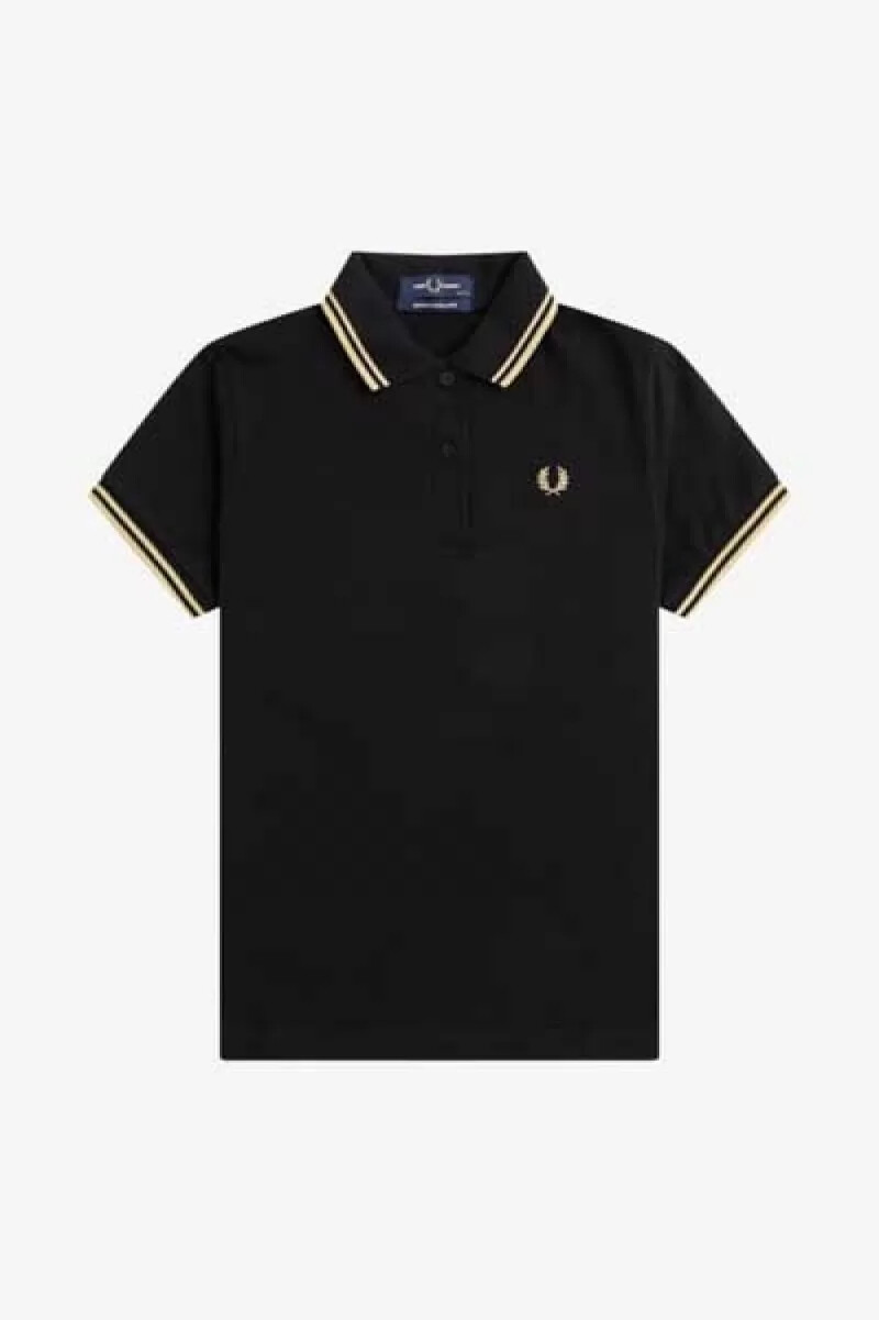 camicia da donna fred perry g12 nera champagne